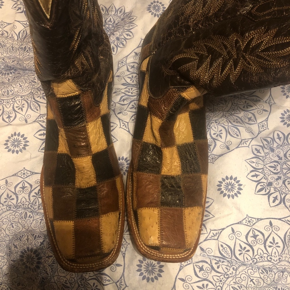 Size 11ee horse power patch cowboy boots